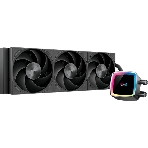 Система охлаждения Water Cooling System PCCooler DE360 MAX BK (300W, 360мм, Black, ARGB Pump, Fans: 3x120мм, 66CFM, 34.3dBA, 2200RPM/Pump height 54мм, 15dBA, 2600RPM, Rad thickness 27мм/S: 1851, 1700, 1200, 115X, AM5, AM4, AM3)