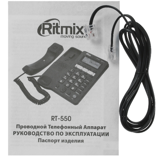 Телефон проводной Ritmix RT-550 черный