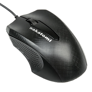 Мышь проводная Nakatomi MON-07U черный, 800 dpi, USB, кнопки - 3