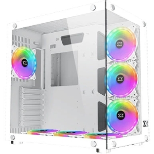 Компьютерный корпус Xigmatek Aquarius Plus White EN46430 ATX, USB3.0x2+USB2.0x1, Front &Left TG, 7PCS AY120 Fan, EN46430 Frontx3+Bottomx3+Rearx1