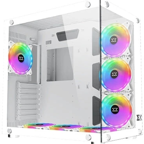 Компьютерный корпус Xigmatek Aquarius Plus White EN46430 ATX, USB3.0x2+USB2.0x1, Front &Left TG, 7PCS AY120 Fan, EN46430 Frontx3+Bottomx3+Rearx1