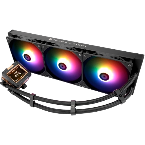 Водяное охлаждение для процессора Thermalright Frozen Warframe 420 ARGB (420мм, LED, Black, ARGB/Fans: 3x140мм, 88.7CFM, 29.8dBA, 1750RPM/Pump height 60мм, 23dBA, 3000RPM, Rad thickness 27мм/S: 1851, 1700, 1200, 115X, 2011, 2066, AM5, AM4)