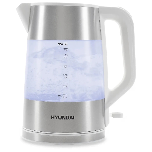 Чайник электрический Hyundai HYK-P4025 1.9 л, 2200 Вт, белый (корпус: пластик)