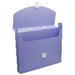 Папка-портфель Бюрократ Pastel PASTPP01VIO 1 отделение, A4, пластик, 0.7мм, фиолетовый