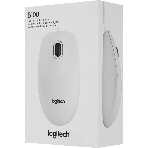 Мышь проводная Logitech B100 белый, 1000 dpi, USB, кнопки - 3