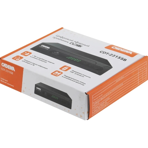 Приставка для цифрового ТВ Cadena CDT-2315SB черный, DVB-T2, DVB-T, HDMI, USB 2.0
