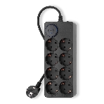 Сетевой фильтр Ippon BK-8-EU-3-10-B 3 м, 8 розеток, черный, коробка