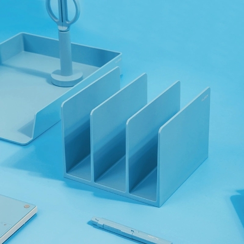 Подставка-ограничитель для книг Deli NS006BLUE Nusign 162x162x122мм синий