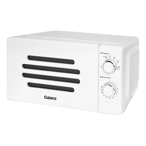 Микроволновая печь Galanz MOS-2007MW белый, 20 л, 700 Вт, переключатели - поворотный механизм