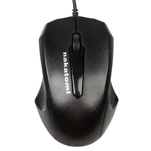Мышь проводная Nakatomi MON-07U черный, 800 dpi, USB, кнопки - 3