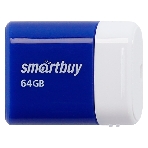 Флешка USB SmartBuy LARA Blue (SB64 GbLARA-B), 64Gb, USB 2.0, R/W 15/5, синий/белый