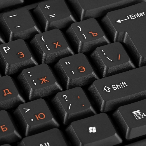 Клавиатура Oklick 100M HW3 проводная, USB Type-A, чёрный