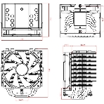Кулер ID-COOLING SE-226-XT черный 120мм алюминий/медь 1800rpm 35db 4-pin 250W 154мм