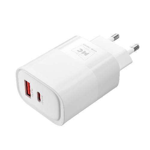 Сетевое зарядное устройство MORE CHOICE NC81 СЗУ 1USB+1Type-C 3.0A PD 20W+ QC3.0, белый