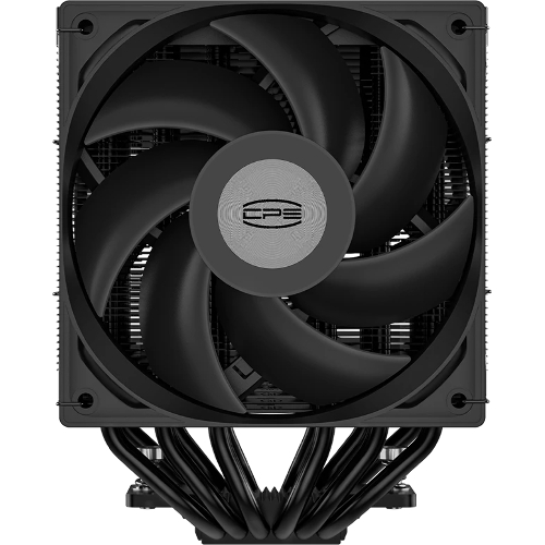 Кулер для процессора PCCooler RT620 Digital BK (250W, 4-pin PWM, LED temp., 157mm, 6x6mm, 2x120мм, 73.32CFM, 34.9dBA, 2200RPM, S: 1851/1700/1200/115X, AM5/AM4, черный)