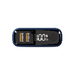 Портативный аккумулятор OLMIO QS-10, 10000mAh, 22.5W, QuickCharge3.0/PowerDelivery, LCD, темно-синий