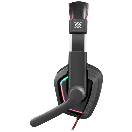 Гарнитура Defender Quake LED чёрный, проводная, подсветка