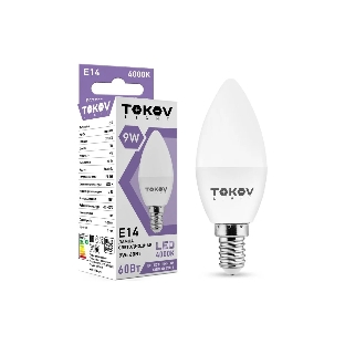 Лампа светодиодная TOKOV ELECTRIC 9 Вт С37 4000К Е14 176-264В