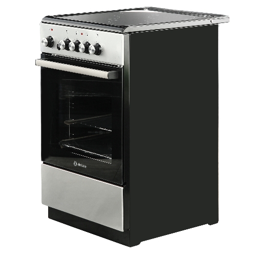 Плита электрическая De Luxe 506004.04ЭС-010 серебристый, конфорок 4 шт, духовка 60 л, 50 см x 87 см x 60 см