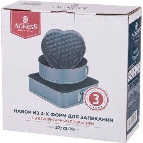 Набор форм для выпечки Agness 930-060 3 предмета