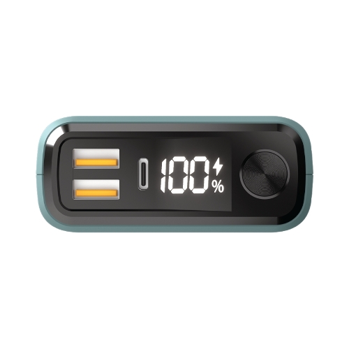 Портативный аккумулятор OLMIO QS-30, 30000mAh, 22.5W, QuickCharge3.0/PowerDelivery, LCD, темно-зеленый
