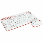 Комплект клавиатура+мышь Logitech MK240 Nano беспроводной, USB, 1000 DPI, белый