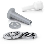 Мясорубка электрическая Bosch MFW2510W белый, 1500 Вт, 1.7 кг/мин, защита от перегрузки, насадки - 3