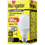 Лампа светодиодная Navigator NLL-A60-10-230-4K-E27 10 Вт грушевидная 4000К белый E27 820 лм 170-260В