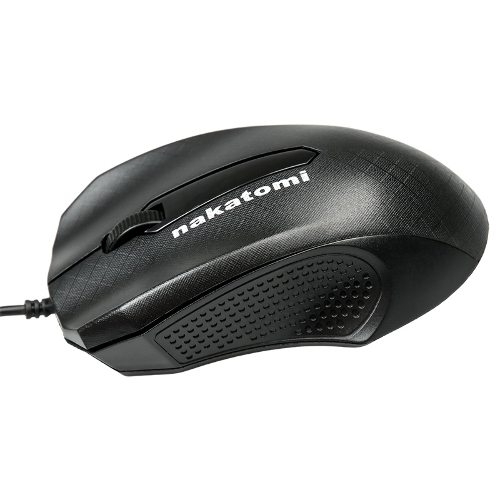 Мышь проводная Nakatomi MON-07U черный, 800 dpi, USB, кнопки - 3