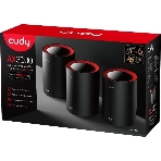Wi-Fi Mesh-система/AX3000 Wi-Fi 6 Mesh 2.5G Solution 3-Pack, Dual-Band, Chipset MT7981BA+MT7976CN+RTL8221B, 802.11ax/ac/a/b/g/n, 2402Mbps at 5GHz + 574Mbps at 2.4GHz, 2.5G WAN+GE LAN, 5 internal antennas, MU-MIMO, DDNS, Zerotier/Wireguard/OpenVPN/IPSec/L2TP/PPTP VPN, DNS over Cloudflare/Google/Quad9, IPv6, Seamless Roaming, WPA3, TR069/TR098/TR111/TR181,easyMesh R3 Optional, Ver 2.0, Cudy Mesh, Cudy APP