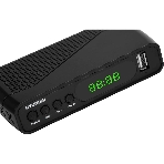 Приставка для цифрового ТВ Hyundai H-DVB500 черный, DVB-T2, DVB-T, DVB-C, HDMI, USB 2.0 х2