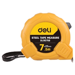 Рулетка Deli DL9075B 7,5мx25мм Метрическая. Корпус ударопрочный.