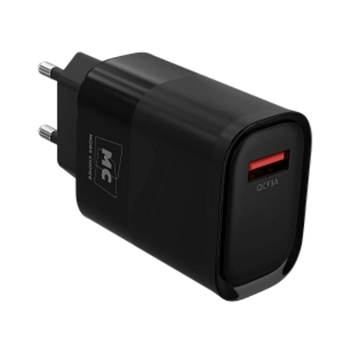 Сетевое зарядное устройство MORE CHOICE (4620202553393) NC09a 1USB 3.0A QC3.0 15W б, черный
