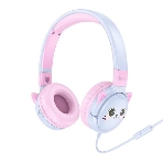 Беспроводные/проводные наушники Hoco W61 синий, накладные, Bluetooth + проводной, детские, до 20 ч.