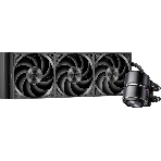 Система охлаждения Water Cooling System PCCooler DE360 Pro BK (300W, 360мм, Black, ARGB Pump, Fans: 3x120мм, 86.73CFM, 32dBA, 2200RPM/Pump height 57мм, 28dBA, 3200RPM, Rad thickness 27мм/S: 1851, 1700, 1200, 115X, AM5, AM4, AM3)
