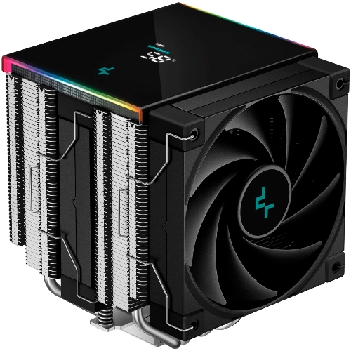 Кулер для процессора DEEPCOOL AK620 DIGITAL SE LGA20XX/1700/1200/115X/AM5/AM4 (9шт/кор, TDP 260W, PWM, DUAL Fan 120мм, 6 тепл. трубок, ARGb, черный) RET (R-AK620-BKADMN-GJD)