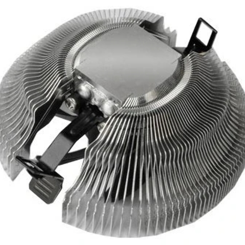 Кулер для процессора PCCooler E80 (65W, 3-pin, 42mm, Al/Cu, -mm, 1x80мм, 29.61CFM, 22dBA, 2000RPM, S: 1851/1700/1200/115X, AM5/AM4, silver, black)