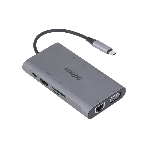 USB-концентратор Dahua TC39, USB Type-C, USB 3.0 + HDMI + RJ45 + VGA + SD/TF +PD Docking Station, USB