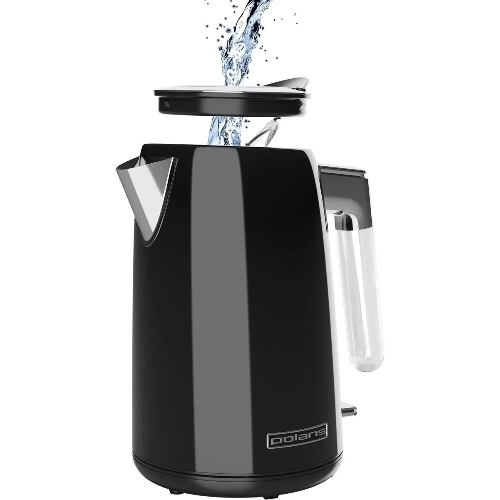 Чайник электрический Polaris PWK 1746CA Water Way Pro 1.7 л, 2200 Вт, черный (корпус: нержавеющая сталь)