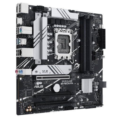 Материнская плата ASUS PRIME B760M-A-CSM, Socket LGA 1700, Intel B760, 4xDDR5, 4xSATA, 2xM.2, 1xPCIe 4.0 x16, 1xPCIe 4.0 x4, 2xHDMI, 1xDP, 1x 2.5Gb LAN, 2xUSB-A 3.1, 4xUSB-A 2.0, 3x3.5 мм, 7.1, mATX