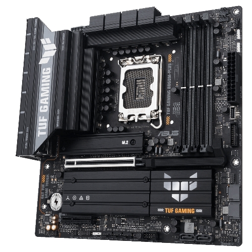 Материнская плата ASUS TUF GAMING B860M-PLUS, LGA 1851, Intel B860, 4xDDR5, 4xSATA, 3xM.2, 1xPCIe 5.0 x16, 1xPCIe x4, 1xUSB-C, 4xUSB-A 3.2 Gen 1, 2xUSB-A 3.2 Gen 2, 1xHDMI, 1xDP, 1x2.5Gb LAN, 7.1, mATX