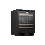 Встраиваемы е винный шкаф Gorenje WCU68F6BG4WF, объем 138 л, вместительность 46 бутылок, 4 полки, цифровой дисплей, Wi-Fi, LED освещение, защита от УФ-излучения, энергоэффективность А+, черный