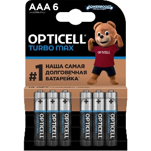 Батарея Opticell Turbo MAX LR03 AAA (6шт) блистер