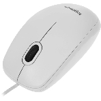 Мышь проводная Logitech B100 белый, 1000 dpi, USB, кнопки - 3