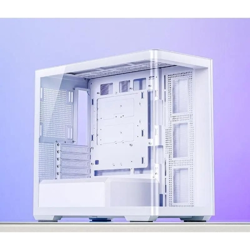 Корпус без блока питания JONSBO D300, Mini-Tower, TG, no fan, 2xUSB-A 3.2 + 1xUSB-C 3.2, mATX, mITX White