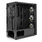 Компьютерный корпус Miditower ExeGate EVO-8227-EVO800 (ATX, БП EVO800RGb с вент. 12 см, 2*USB+1*USB 3.0+HD Audio, черный, 3 вент. RGb, закаленное стекло)