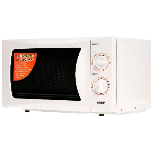 Микроволновая печь Mystery MMW-2013 белый, 20 л, 800 Вт, переключатели - поворотный механизм