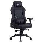Кресло Cactus CS-CHR-0112BL черный, экокожа, подголовник