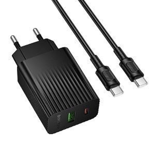 Сетевое зарядное устройство BOROFONE (6941991122798) BAS74Aaa 1USB+1Type-C 3.0A QC3.0 PD20W для Type-C Type-C черный