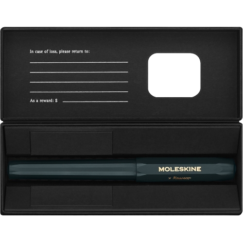 Ручка шариковая Moleskine Kaweco (KAWBALLPENGRN) т.зеленый d=1мм син. черный подар.кор.